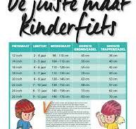 hoeveel inch fiets kind