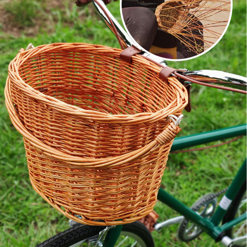 Stijlvolle Rieten Mand: Het Perfecte Accessoire voor Jouw Fiets!